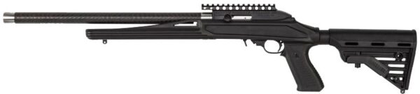 .22LR SwitchBolt Receiver 17" Carbon Weave BBL w/Tactical BLK Stock - Precision Shot Firearms
