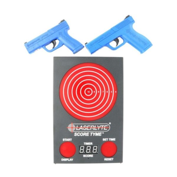LaserLyte Score Tyme Trainer Target Versus Kit with 2 Pistols and Point of Impact Display - Precision Shot Firearms