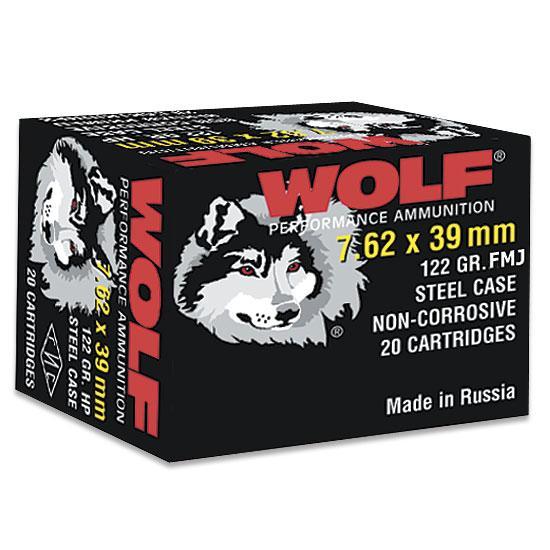 Wolf WPA Polyformance Rifle Ammunition 7.62x39mm 123 gr FMJ 2396 fps - 20/ct - Precision Shot Firearms