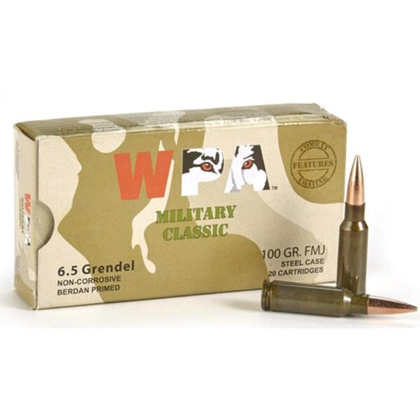 Wolf Military Classic Rifle Ammunition 6.5 Grendel 100gr FMJ 2690 fps 20/ct - Precision Shot Firearms