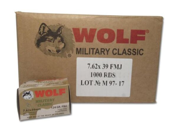 MIL.CLASSIC 7.62X39 124GR FMJ 1000 RD Case - Precision Shot Firearms