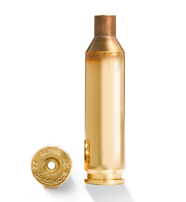 Alpha Munitions Ultra Premium Unprimed Brass Cartridge Cases .22 Creedmoor - Small Rifle Primer 100/Box - Precision Shot Firearms