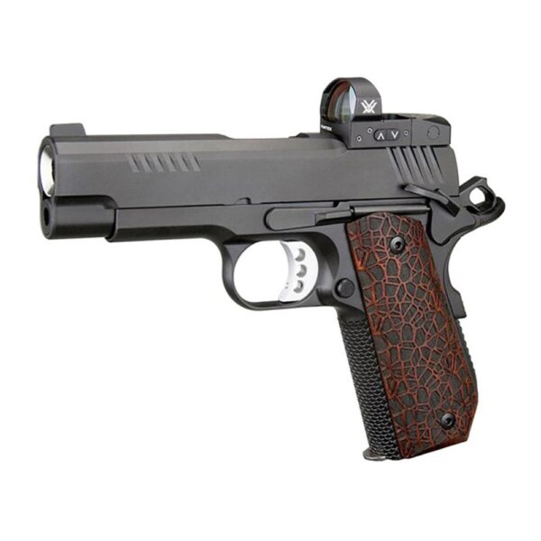 Ed Brown KC9 G4 VTX Handgun 9mm Luger 9rd Magazines (2) 4" Barrel Black with Brown Grip and Thumb Safety and Vortex Venom Red Dot - Precision Shot Firearms