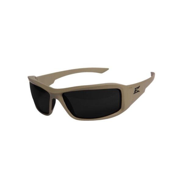Edge Hamel Safety Glasses Sand with Black G15 Vapor Shield Lens Thin Temple Frame - Precision Shot Firearms