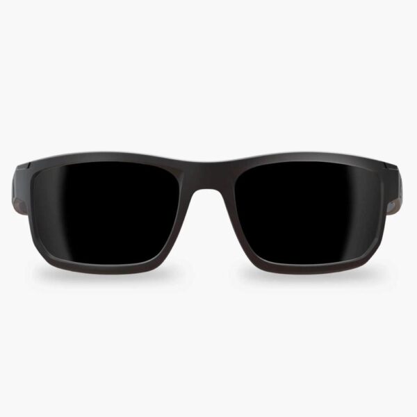Edge Defiance Safety Glasses Black Frame with Smoke Vapor Shield Lens - Precision Shot Firearms
