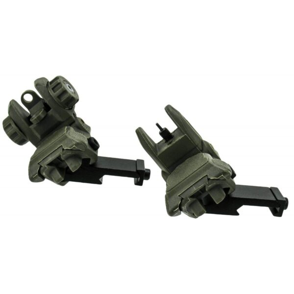 Tacfire AR-15 45 Degree/Low Profile Pop Up Sights OD Geen Polymer - Precision Shot Firearms
