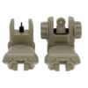 Tacfire AR-15 45 Same Plane/Low Profile Pop Up Sights Tan - Precision Shot Firearms