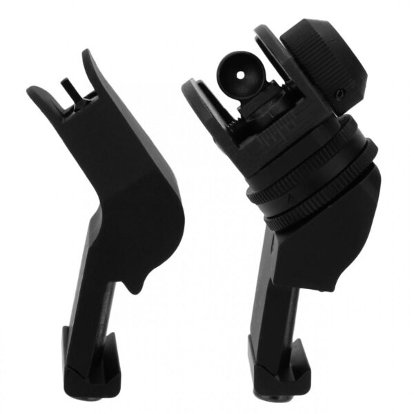 Tacfire AR-15 45 Degree Rapid Transition Back Up Sights - Black Aluminum - Precision Shot Firearms