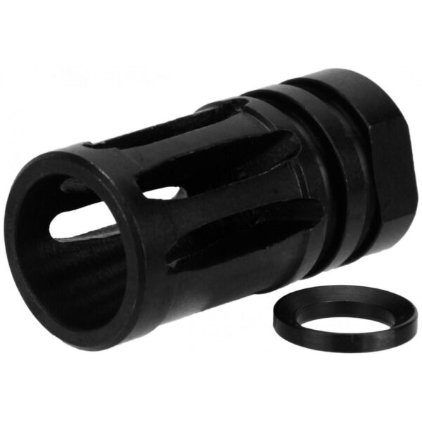 TacFire 5/8x24 TPI Bird Cage Muzzle Brake .30 cal Steel Black - Precision Shot Firearms