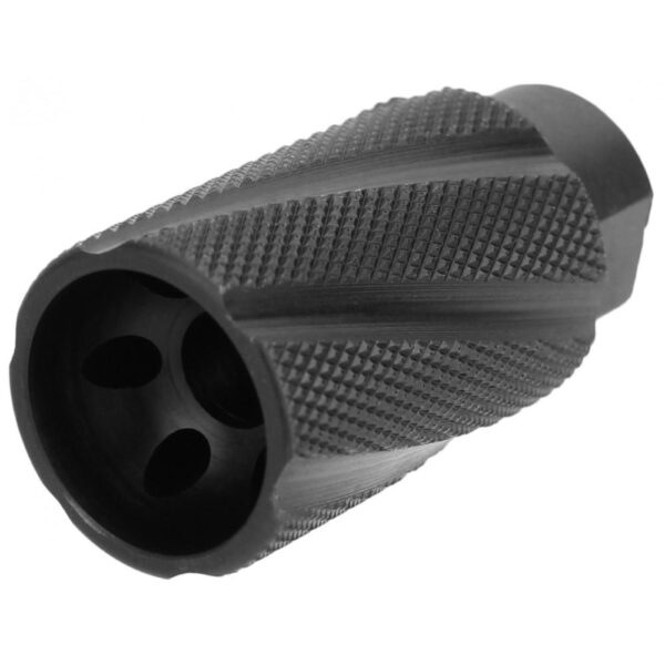 Tacfire Knurled Linear Compensator Sound & Concussion Forwarder .223/5.56 1/2x28 Black - Precision Shot Firearms