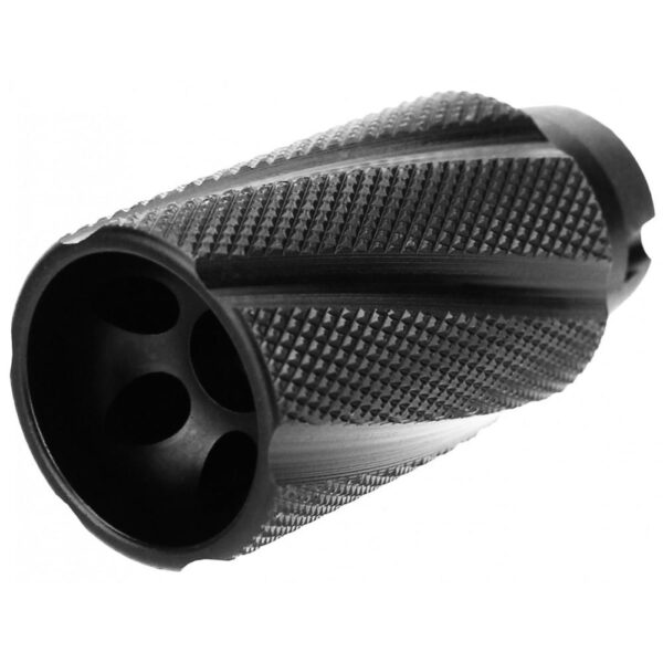 Tacfire Knurled Linear Compensator Flash & Concussion Forwarder 7.62x39 14x1 LH Black - Precision Shot Firearms