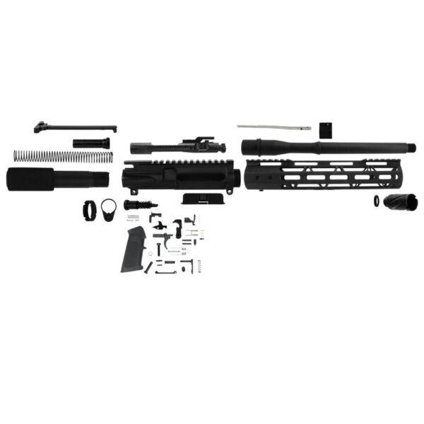 TacFire 10.5" Unassembled AR 300 Blackout Pistol Build Kit with Lower Parts Kit - Precision Shot Firearms