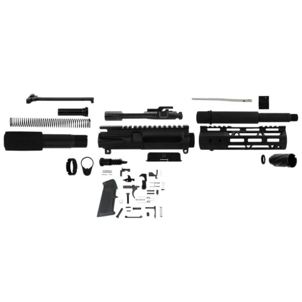 TacFire 7.5" Unassembled AR 300 Blackout Pistol Build Kit with Lower Parts Kit - Precision Shot Firearms