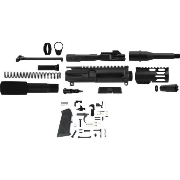 TacFire Unassembled 9mm Luger 7" Barrel Pistol Build Kit with Lower Parts Kit - Precision Shot Firearms