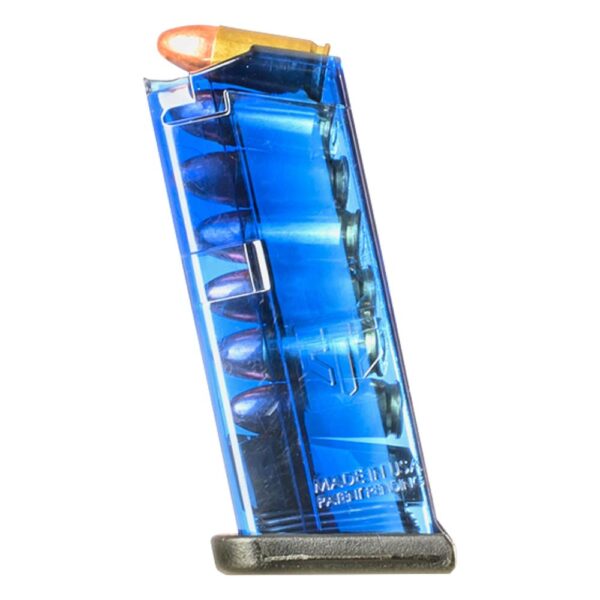 Elite Tactical Systems (ETS) Magazine BLUE - Glock 43 9mm 7/rd - For Glock 43 - Sits Flush - Precision Shot Firearms
