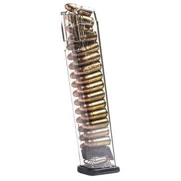 Elite Tactical Systems Magazine Clear for Glock Model 17/18/19/26/34 9mm Luger 27/rd - Precision Shot Firearms