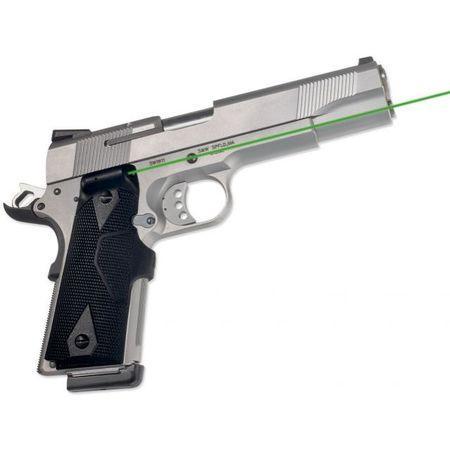 Crimson Trace Semi-Automatic Lasergrip - 1911 Gov't/Commander Front Activation Green Laser - Precision Shot Firearms