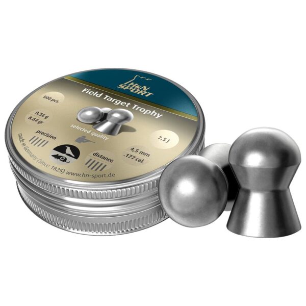 H&N Field Target Trophy .177 cal. 4.50 mm head-size- per 500 - Precision Shot Firearms