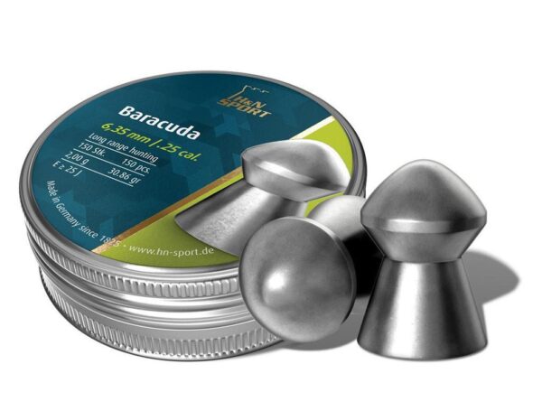 H&N Baracuda Lead Pellets 30.86 Grain .25 cal. 150 Pack - Precision Shot Firearms