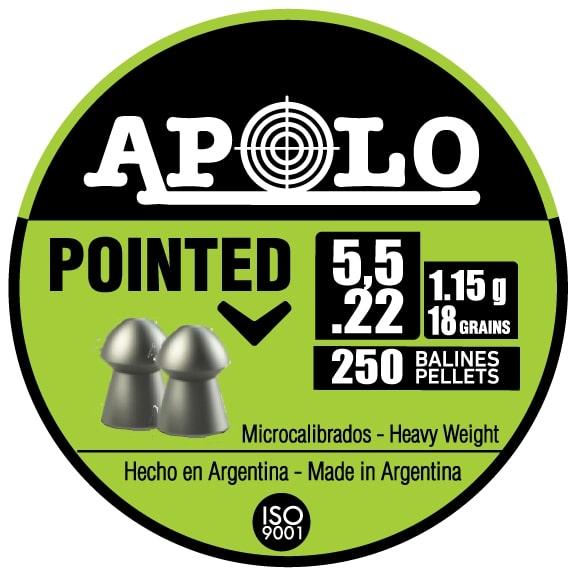 Hatsan Apolo Pointed Air Rifle Pellets 22 Cal 18 gr 250/ct - Precision Shot Firearms