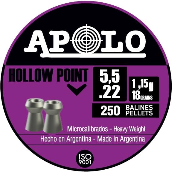 Hatsan Apolo Hollow Point Air Rifle Pellets .22 Cal 18 gr 250/ct - Precision Shot Firearms