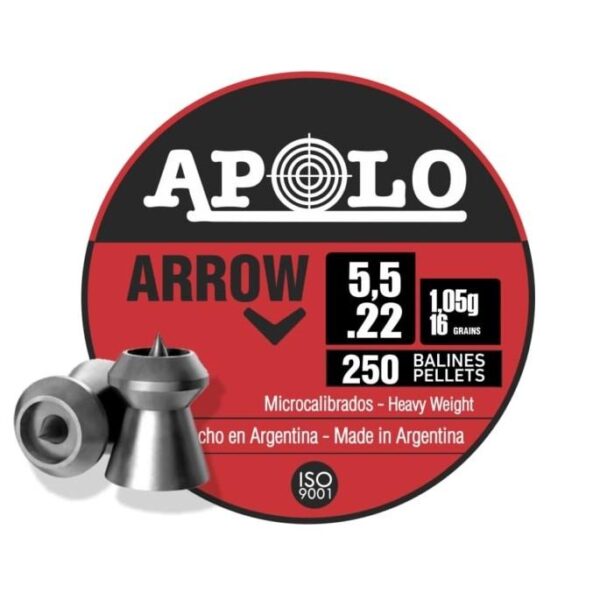 Hatsan Apolo Arrow Air Rifle Pellets 22 Cal 16 gr 250/ct - Precision Shot Firearms