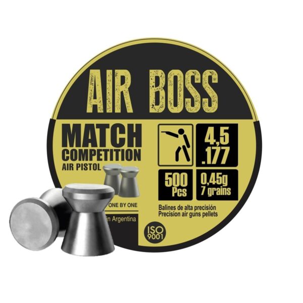 Hatsan Apolo Air Boss Match Competition Air Pistol Pellets .177/4.49mm/4.52mm Cal 7 gr 500/ct - Precision Shot Firearms