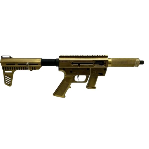 Just Right Carbine 45th/47th Trump Edition Pistol 9mm Luger 15rd Magazine(1) 6.5" Barrel Blade Brace Gold Cerakote - Precision Shot Firearms