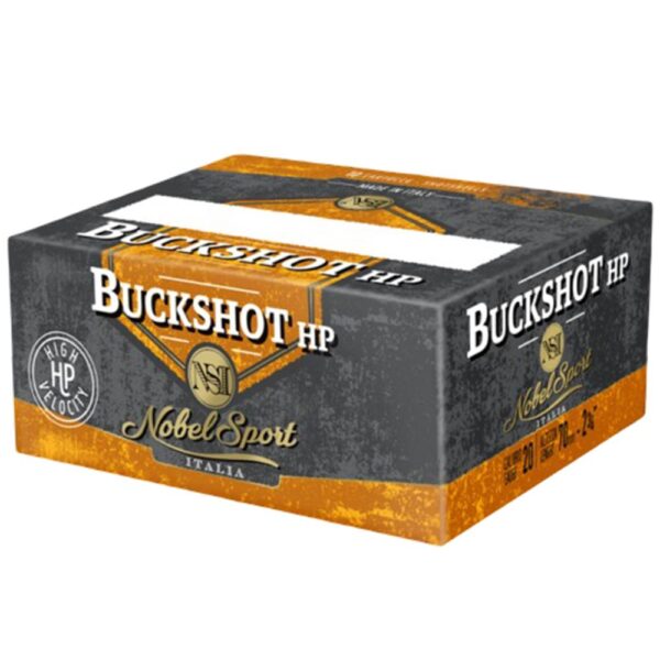 Noble Sport Plumbum Buckshot Shotshells 20 ga 2-3/4" 9 pellet 1300 fps #1 10/ct - Precision Shot Firearms