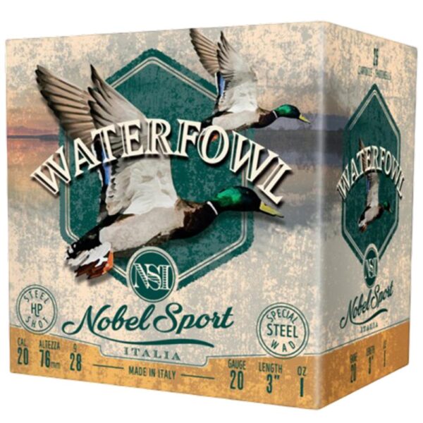 Nobel Sport Steel Waterfowl 20 Shotshells 20ga 1oz 3" 1450 fps #2 25/ct - Precision Shot Firearms