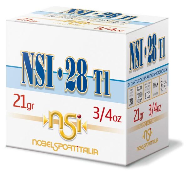 Nobel Sport 28 T1 Shotshell 28 ga 2-3/4" 3/4 oz 1300 fps #8 25/ct - Precision Shot Firearms