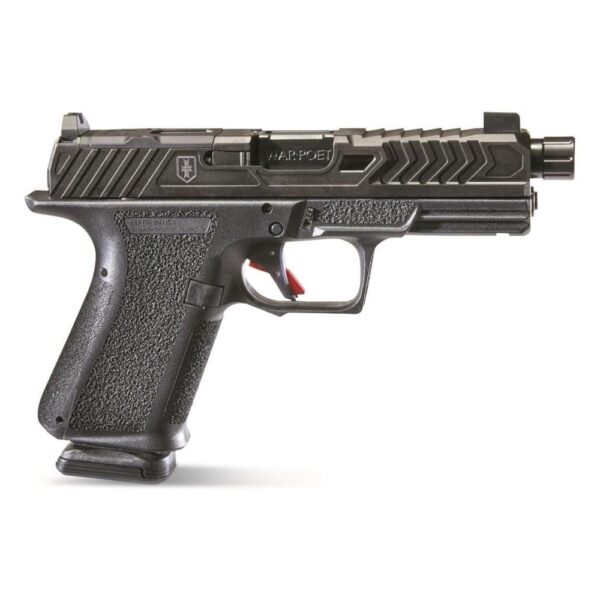 Shadow Systems MR920 War Poet Handgun 9mm Luger 15rd Magazines (2) 4.5" Threaded Barrel Black War Poet Slide Engraving with Night Sights - Precision Shot Firearms
