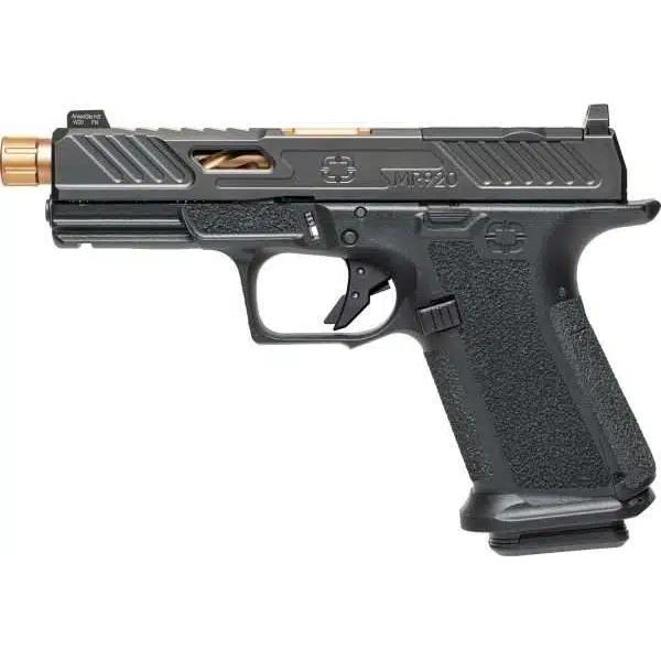 Shadow Systems MR920 Elite Optic Ready Handgun 9mm Luger 10rd Magazines(2) 4.5" Threaded Bronze Barrel Night Sights MA Compliant - Precision Shot Firearms