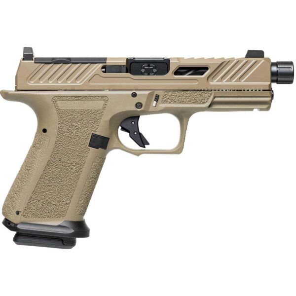 Shadow Systems MR920 Elite Optic Ready FDE Handgun 9mm Luger 10rd Magazines(2) 4.5" Threaded Stainless Barrel Night Sights MA Compliant - Precision Shot Firearms