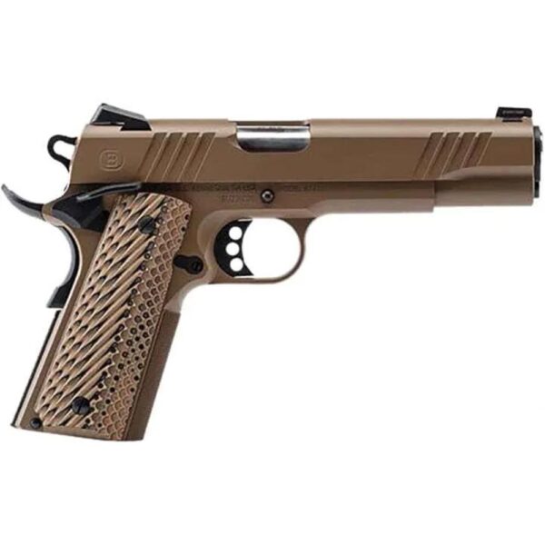 Bersa B1911 Handgun .45 ACP 8rd Magazine 5" Barrel FDE with VZ Grips Night Sight - Precision Shot Firearms