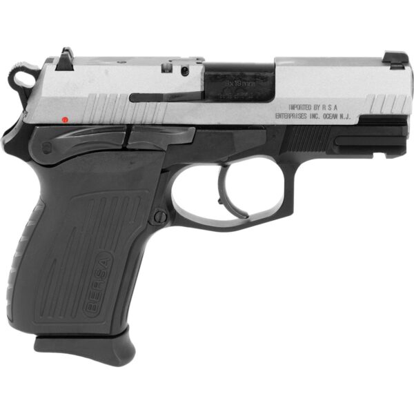 Bersa TPR9C Handgun 9mm Luger 13/rd Magazine 3.25" Barrel Silver with Black Grip - Precision Shot Firearms