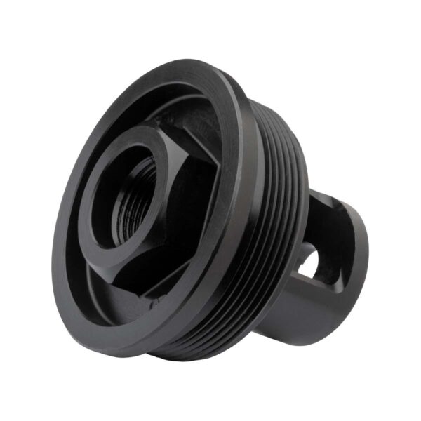 AAC Flange Indexing Direct Thread Adapter 1/2-28 Black - Precision Shot Firearms