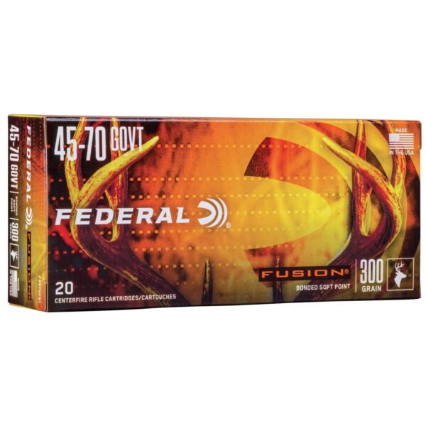 Federal Fusion Rifle Ammunition .45-70 Govt 300 gr SP 1850 fps 20/ct - Precision Shot Firearms