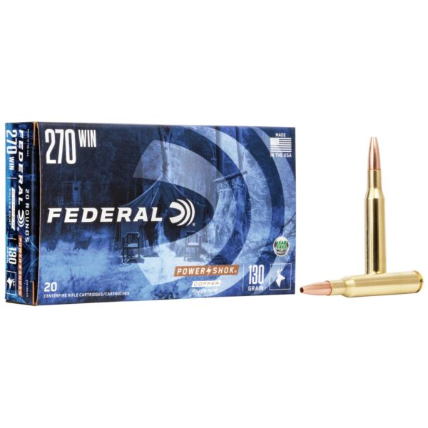 Federal Copper Power-Shok Rifle Ammunition .270 Win 130 gr CHP 3060 fps 20/ct - Precision Shot Firearms