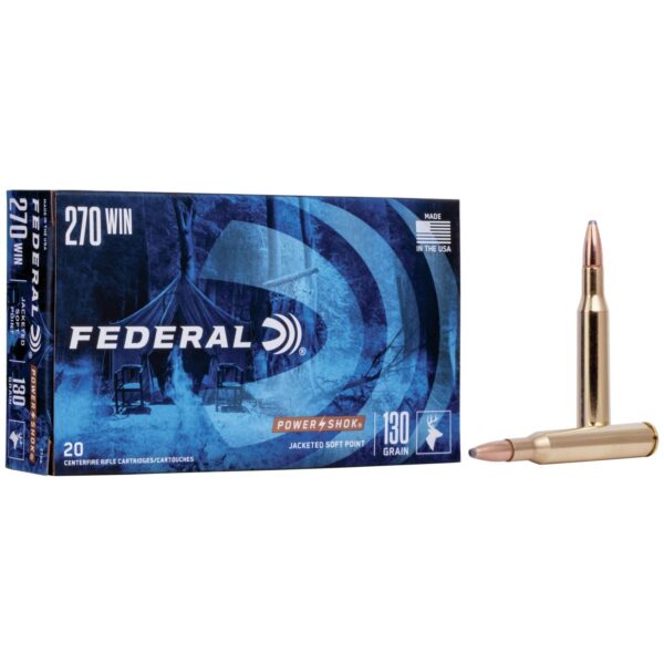 Federal Power-Shok Rifle Ammunition .270 Win 130 gr RNSP 3060 fps - 20/ct - Precision Shot Firearms