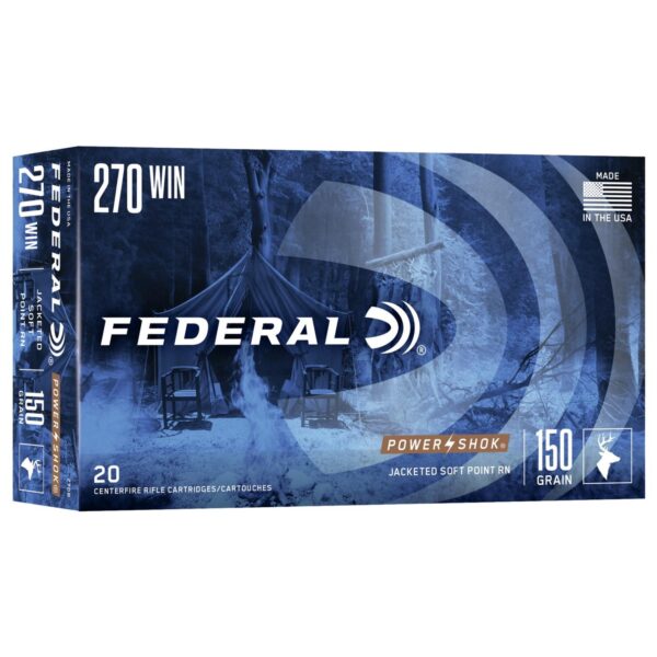 Federal Power-Shok Rifle Ammunition .270 Win 150 gr SP 2890 fps - 20/ct - Precision Shot Firearms