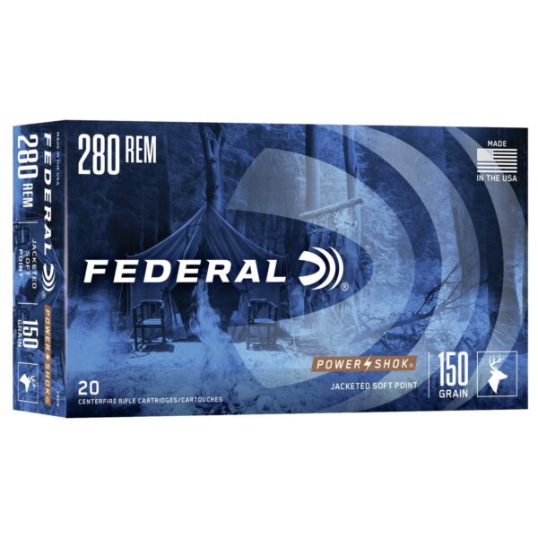 Federal Power-Shok Rifle Ammunition .280 Rem 150 gr SP 2890 fps - 20/ct - Precision Shot Firearms
