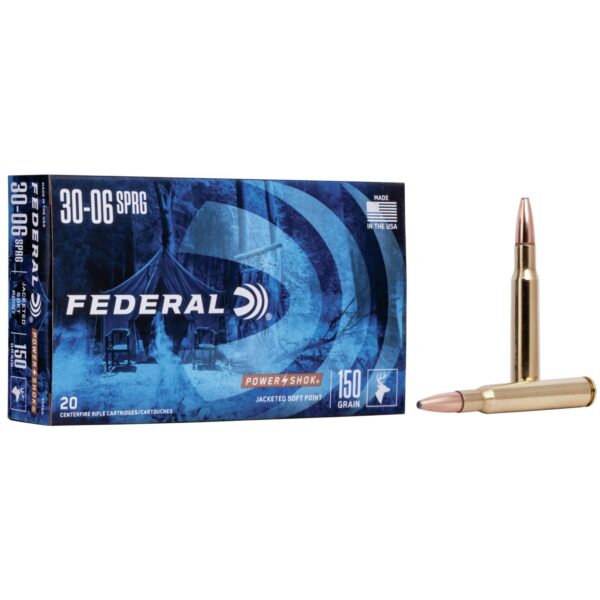 Federal Power-Shok Rifle Ammunition .30-06 Sprg 150 gr SP 2910 fps - 20/ct - Precision Shot Firearms