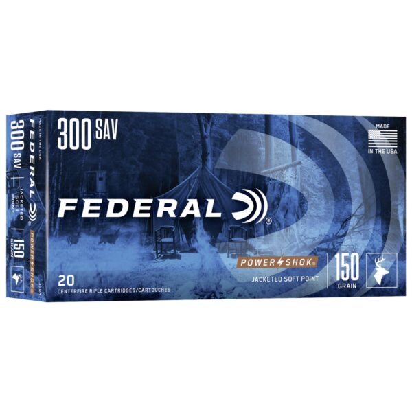 Federal Power-Shok Rifle Ammunition .300 Savage 150 gr SP 2630 fps - 20/ct - Precision Shot Firearms