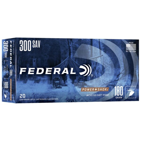 Federal Power-Shok Rifle Ammunition .300 Savage 180 gr SP 2350 fps - 20/ct - Precision Shot Firearms