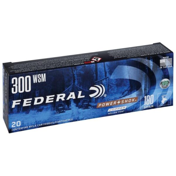 Federal Copper Power-Shok Rifle Ammunition .300 WSM 180 gr CHP 20/ct - Precision Shot Firearms