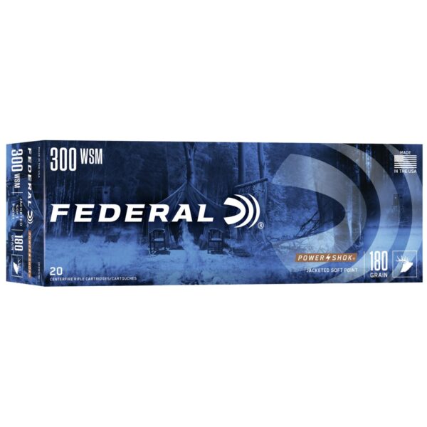 Federal Power-Shok Rifle Ammunition .300 WSM 180 gr SP 2980 fps - 20/ct - Precision Shot Firearms