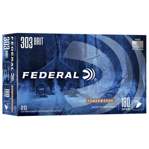 Federal Power-Shok Rifle Ammunition .303 British 180 gr SP 2640 fps - 20/ct - Precision Shot Firearms