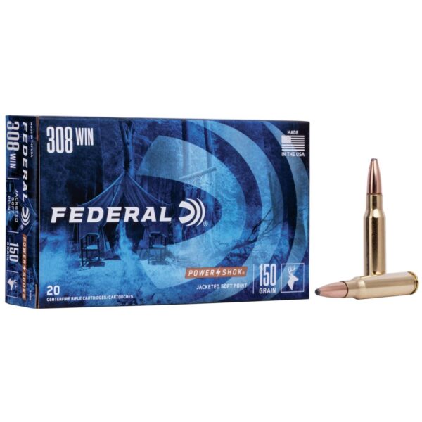 Federal Power-Shok Rifle Ammunition .308 Win 150 gr SP 2820 fps - 20/ct - Precision Shot Firearms