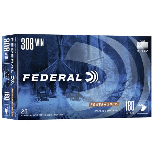 Federal Power-Shok Rifle Ammunition .308 Win 180 gr SP 2570 fps - 20/ct - Precision Shot Firearms